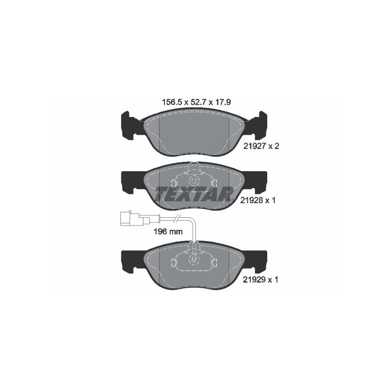TEXTAR 2192701 Brake Pads Set Front for
