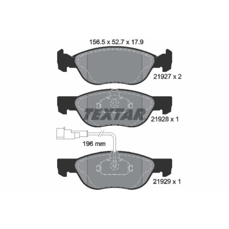 TEXTAR 2192701 Brake Pads Set Front for