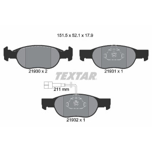 TEXTAR 2193002 Brzdové platničky predný pre Brava Bravo Marea Delta