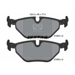 TEXTAR 2193402 Brake Pads Set Rear for 3 75 Z4 MG ZT ZT-T MF3 Roadster Z1