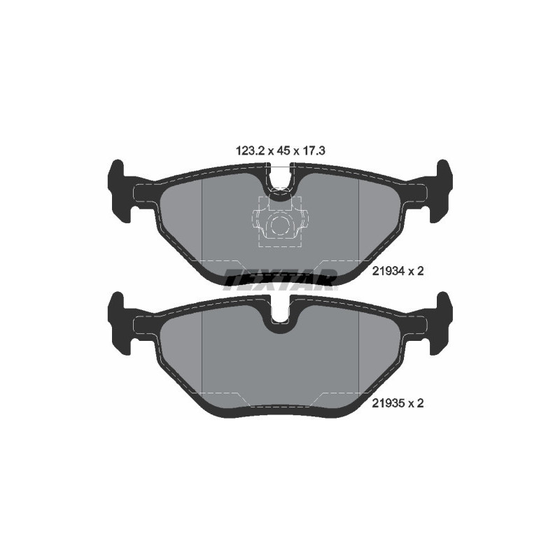 TEXTAR 2193402 Klocki hamulcowe tył dla 3 75 Z4 MG ZT ZT-T MF3 Roadster Z1