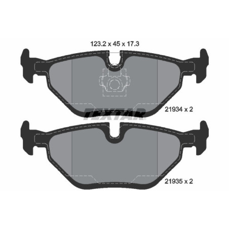 TEXTAR 2193402 Brake Pads Set Rear for 3 75 Z4 MG ZT ZT-T MF3 Roadster Z1