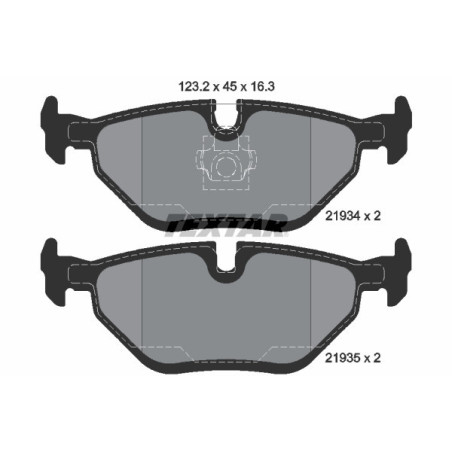 TEXTAR 2193404 Plaquettes de frein Arrière pour