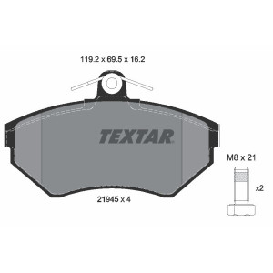 TEXTAR 2194502 Pastillas de freno delantero para Golf Polo Caddy Cordoba Vento Inca Ibiza