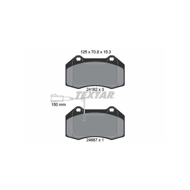 TEXTAR 2416202 Pastillas de freno delantero para Alfa MiTo