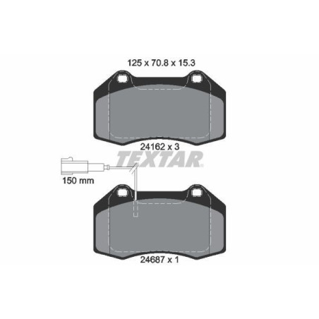 TEXTAR 2416202 Pastillas de freno delantero para Alfa MiTo