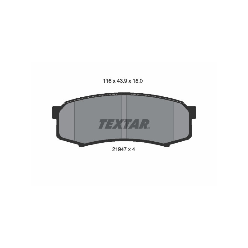 TEXTAR 2194701 Brake Pads Set Rear for PAJERO 4 Fortuner GX Sequoia Hilux LX