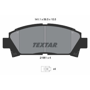 TEXTAR 2196102 Brzdové platničky predný pre Avensis MR Carina Celica Corolla Vista