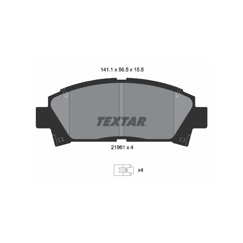 TEXTAR 2196102 Brzdové platničky predný pre Avensis MR Carina Celica Corolla Vista