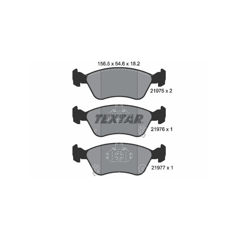 TEXTAR 2197502 Brzdové platničky predný pre Toyota Avensis