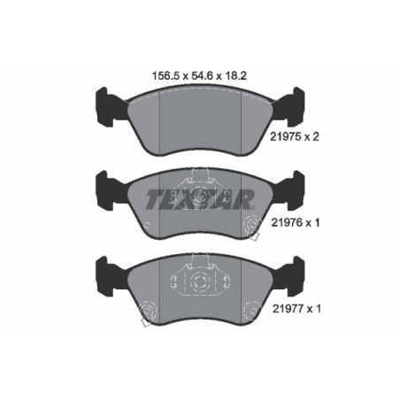 TEXTAR 2197502 Brzdové platničky predný pre Toyota Avensis