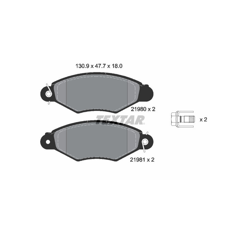 TEXTAR 2198004 Brake Pads Set Front for