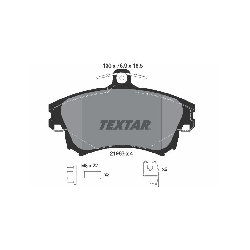 TEXTAR 2198304 Brake Pads Set Front for