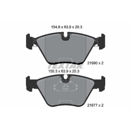 TEXTAR 2199003 Brake Pads Set Front for BMW 5