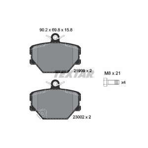 TEXTAR 2199901 Pastillas de freno delantero para Fortwo City-Coupe Cabrio Roadster