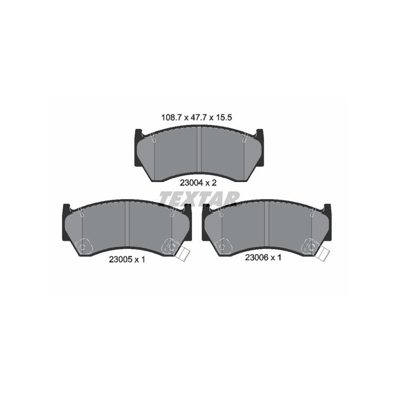 TEXTAR 2300401 Plaquettes de frein Avant pour
