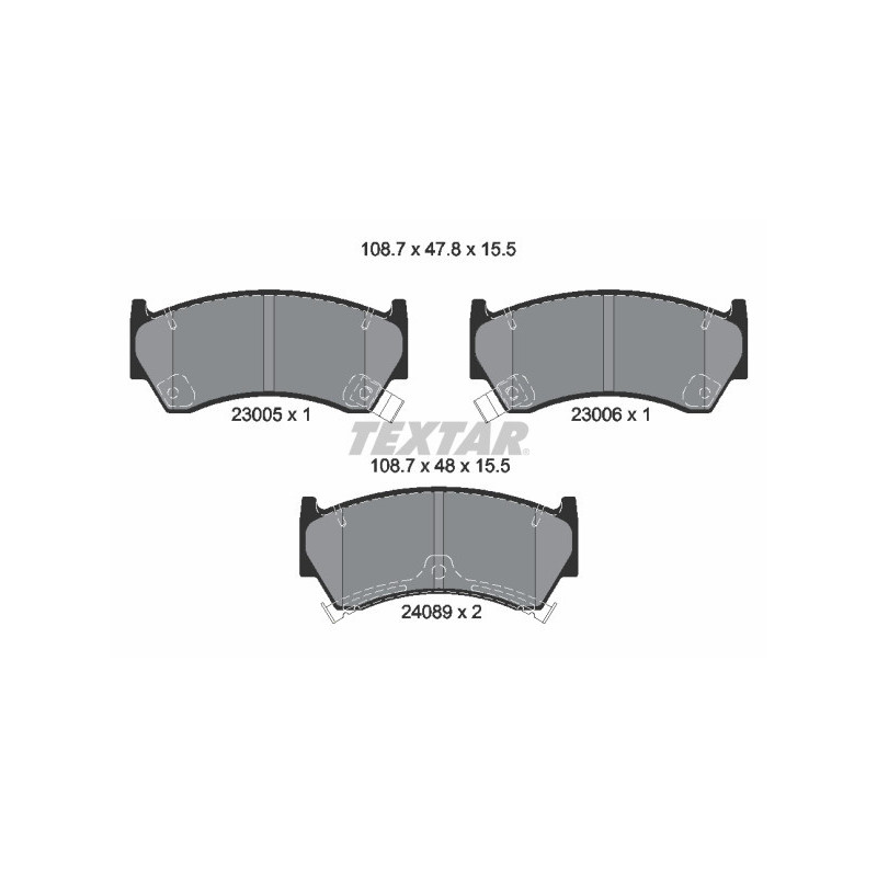 TEXTAR 2300501 Brake Pads Set Front for