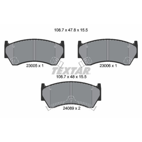 TEXTAR 2300501 Plaquettes de frein Avant pour