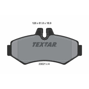 TEXTAR 2302101 Brake Pad Set Rear for