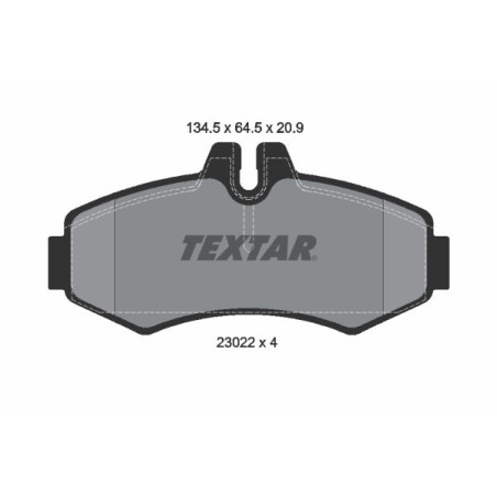 TEXTAR 2302201 Brzdové destičky přední pro Mercedes Vito V