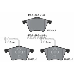 TEXTAR 2303401 Pastillas de freno delantero para Transporter California Kombi