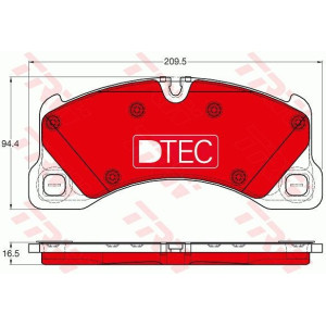 Brzdové platničky Predné pre Porsche Volkswagen TRW GDB1969DTE