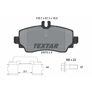TEXTAR 2307004 Brzdové destičky přední pro Mercedes A