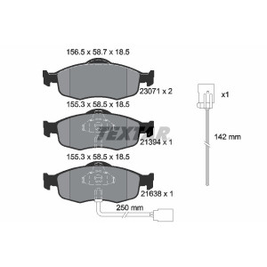 TEXTAR 2307104 Brake Pads Set Front for Mondeo Scorpio Contour Cougar