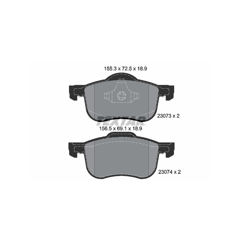 TEXTAR 2307303 Plaquettes de frein avant pour Volvo V70 S80 S60 XC70