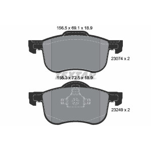 TEXTAR 2307401 Brzdové platničky predný pre Volvo V70 S80 S60 XC70
