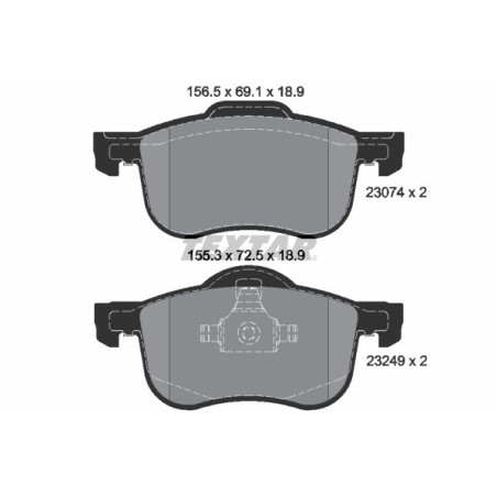 TEXTAR 2307401 Bremsbeläge Vorne für Volvo V70 S80 S60 XC70