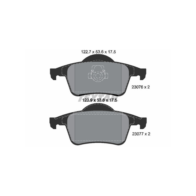 TEXTAR 2307602 Brake Pads Set Rear for Volvo V70 S80 S60 XC70