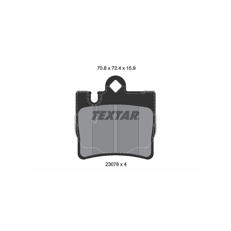 TEXTAR 2307801 Brzdové platničky zadný pre Mercedes S
