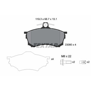 TEXTAR 2308001 Brzdové platničky predný pre Mitsubishi Carisma