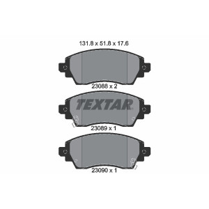 TEXTAR 2308801 Brzdové platničky predný pre Toyota Corolla
