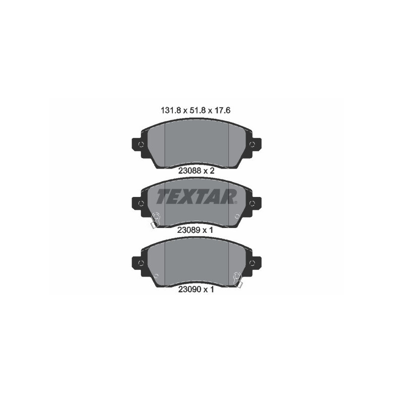 TEXTAR 2308801 Brake Pads Set Front for Toyota Corolla