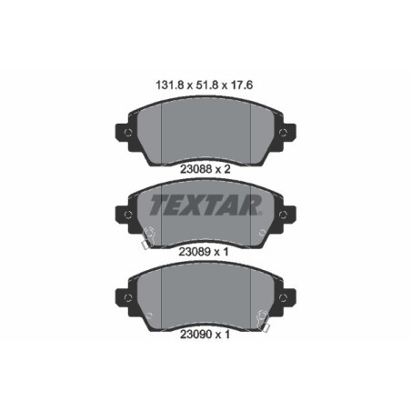 TEXTAR 2308801 Bremsbeläge Vorne für Toyota Corolla