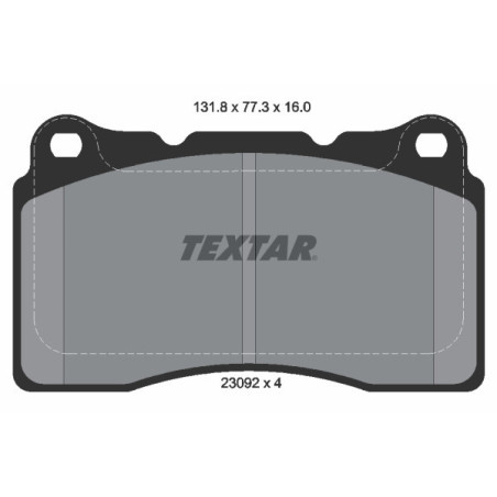 TEXTAR 2309203 Brzdové platničky predný pre Renault Megane