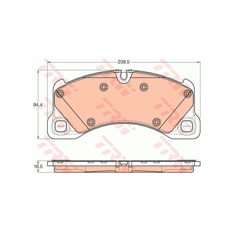 Brake Pads Set Front for Porsche Volkswagen TRW GDB1969