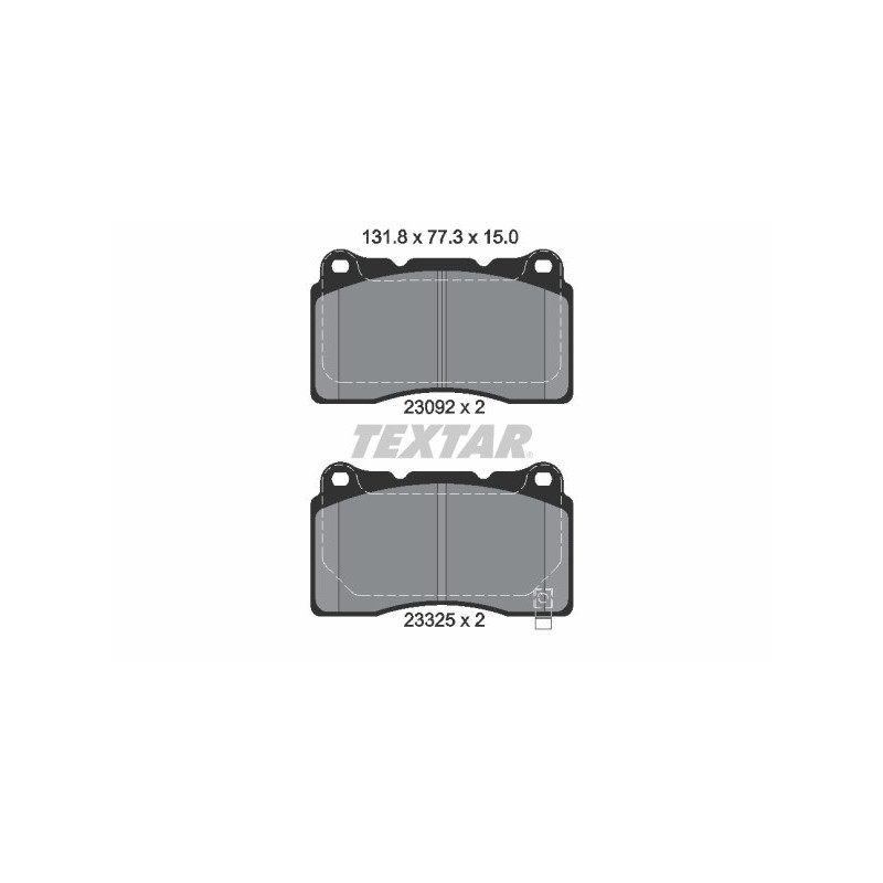 TEXTAR 2309204 Brzdové platničky predný pre Lancer Impreza Forester WRX Brz GT Civic