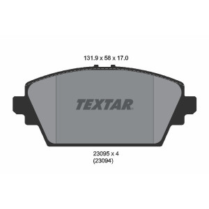 TEXTAR 2309501 Pastillas de freno delantero para Nissan Primera Almera