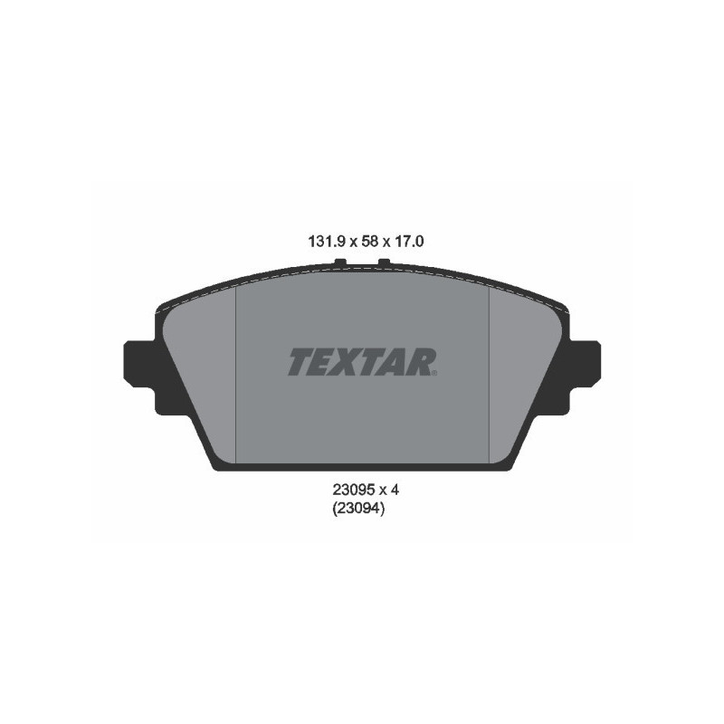 TEXTAR 2309501 Brzdové destičky přední pro Nissan Primera Almera