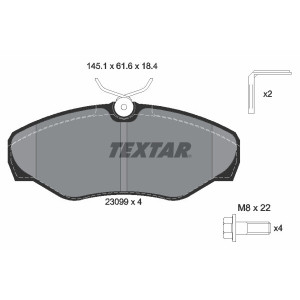 TEXTAR 2309902 Plaquettes de frein avant pour Vivaro Trafic Primastar Espace