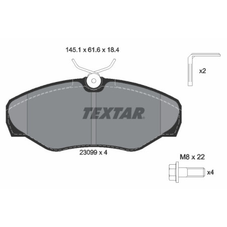 TEXTAR 2309902 Pastillas de freno delantero para Vivaro Trafic Primastar Espace