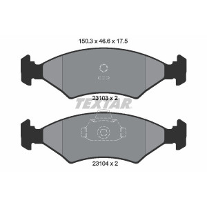 TEXTAR 2310301 Plaquettes de frein Avant pour