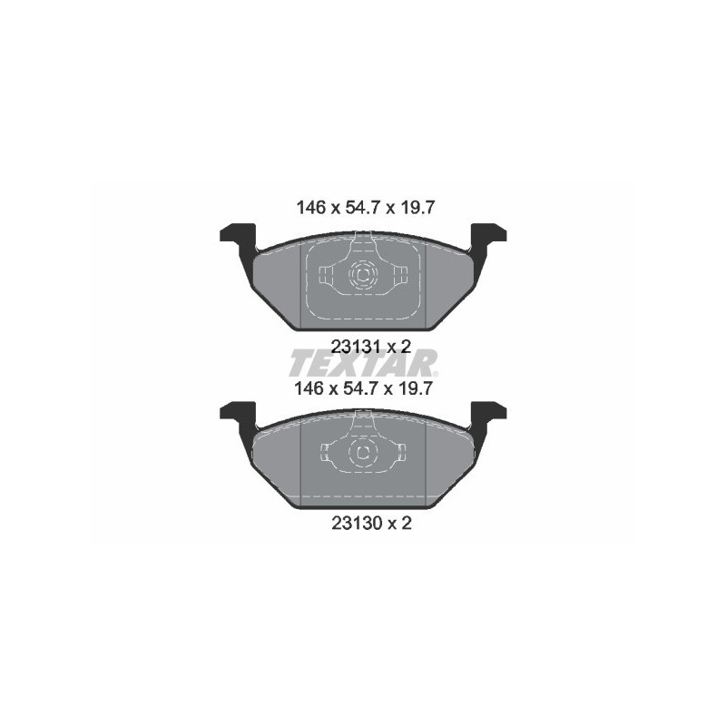 TEXTAR 2313001 Brake Pads Set Front for Fabia Ibiza Polo A1 Octavia Rapid Golf Toledo Beetle Jetta