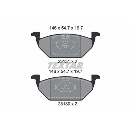 TEXTAR 2313001 Brzdové destičky přední pro Fabia Ibiza Polo A1 Octavia Rapid Golf Toledo