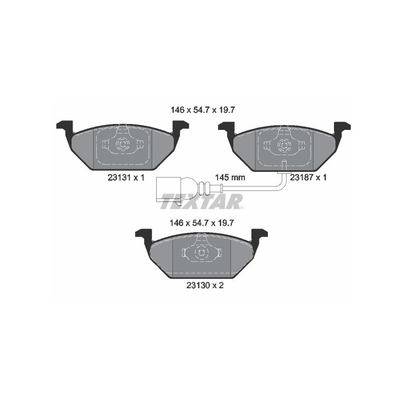 TEXTAR 2313101 Plaquettes de frein Avant pour