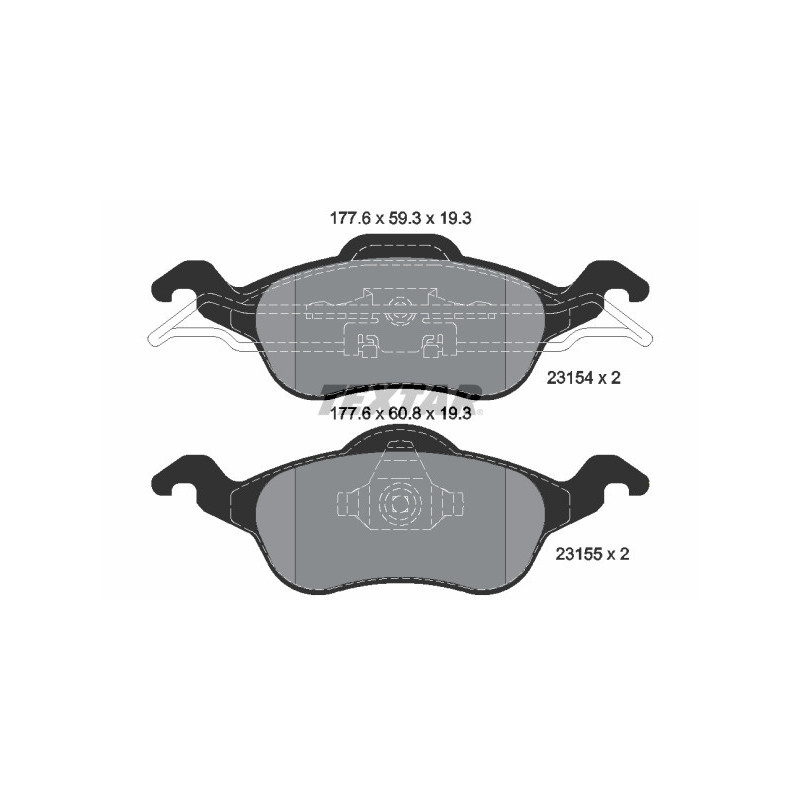 TEXTAR 2315402 Plaquettes de frein avant pour Ford Focus
