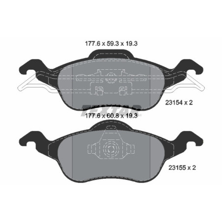TEXTAR 2315402 Brzdové destičky přední pro Ford Focus